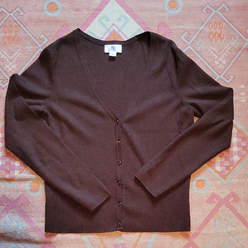 Women's Brown Cardigan Sweater